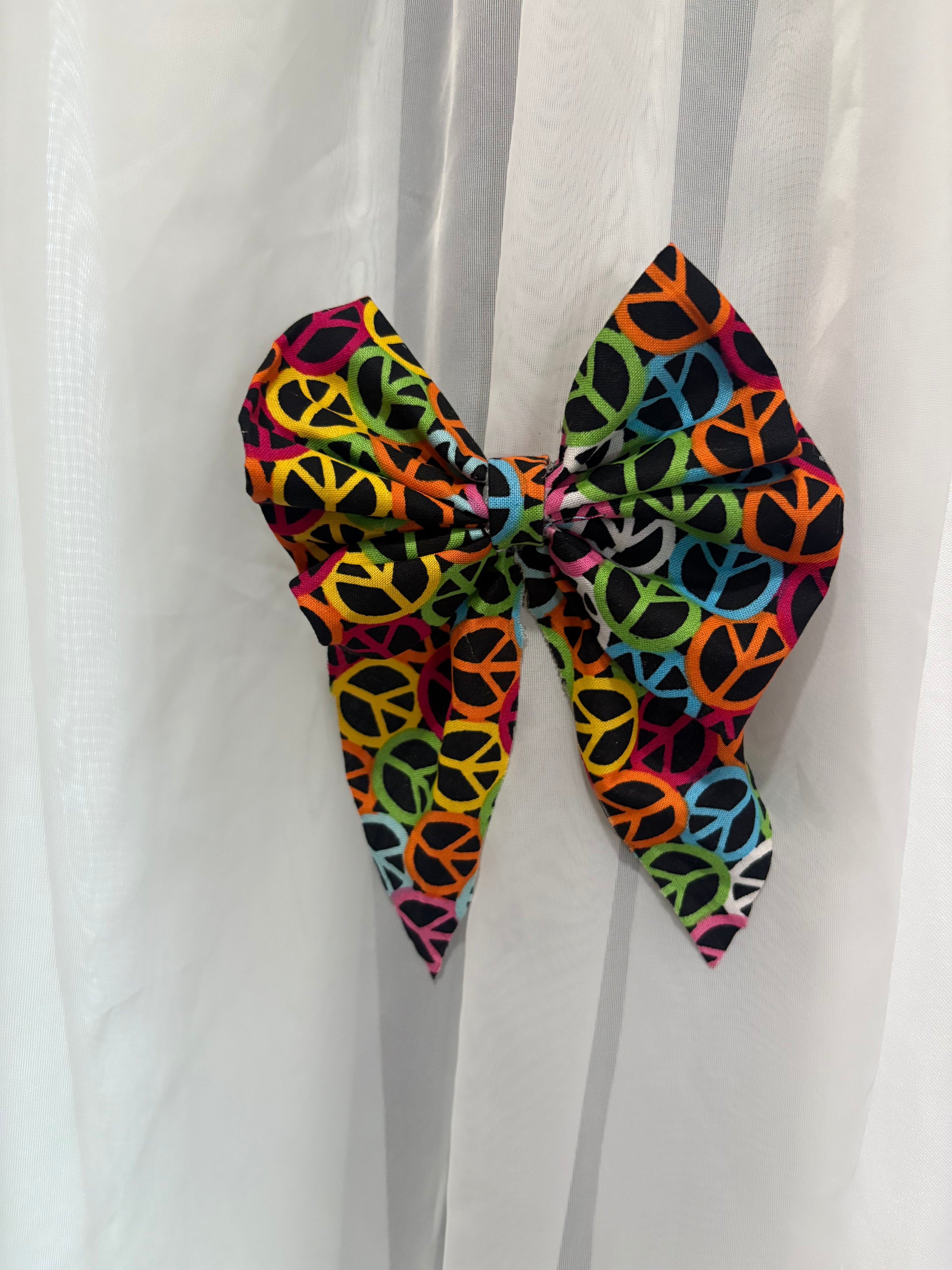 Peace Sign Sailor Bow
