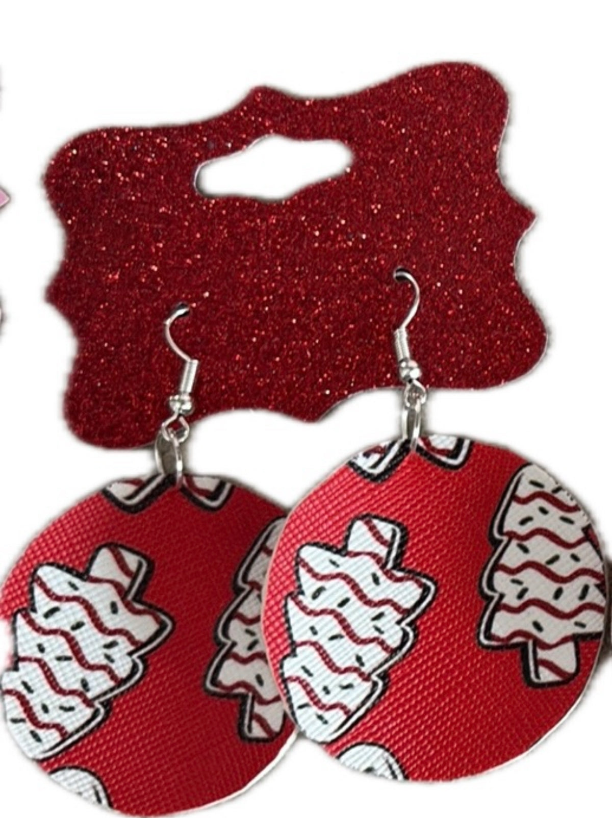 Medium Christmas Tree Cake Earrings