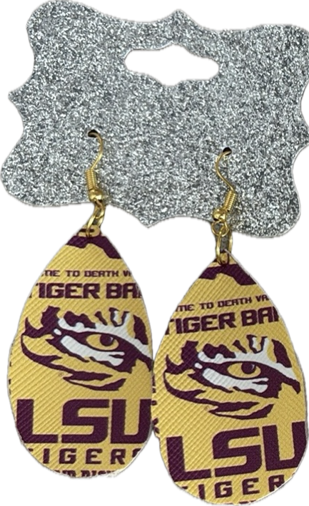 Medium LSU Earrings