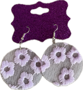 Medium Purple Flower Earrings