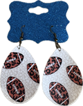 Large Football Earrings