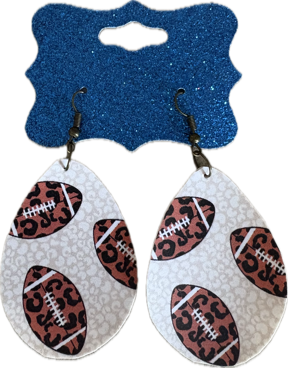 Large Football Earrings